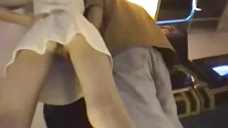Casino jente upskirt voyeur fitte
