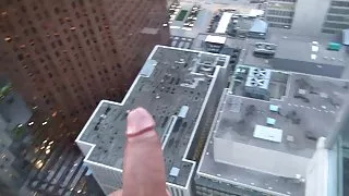 Blowjob utenfor vinduet