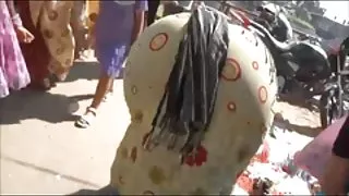 Indian street booty voyeur