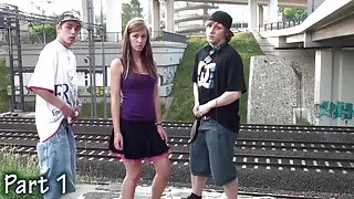 Unge pen jente street gangbang del 1